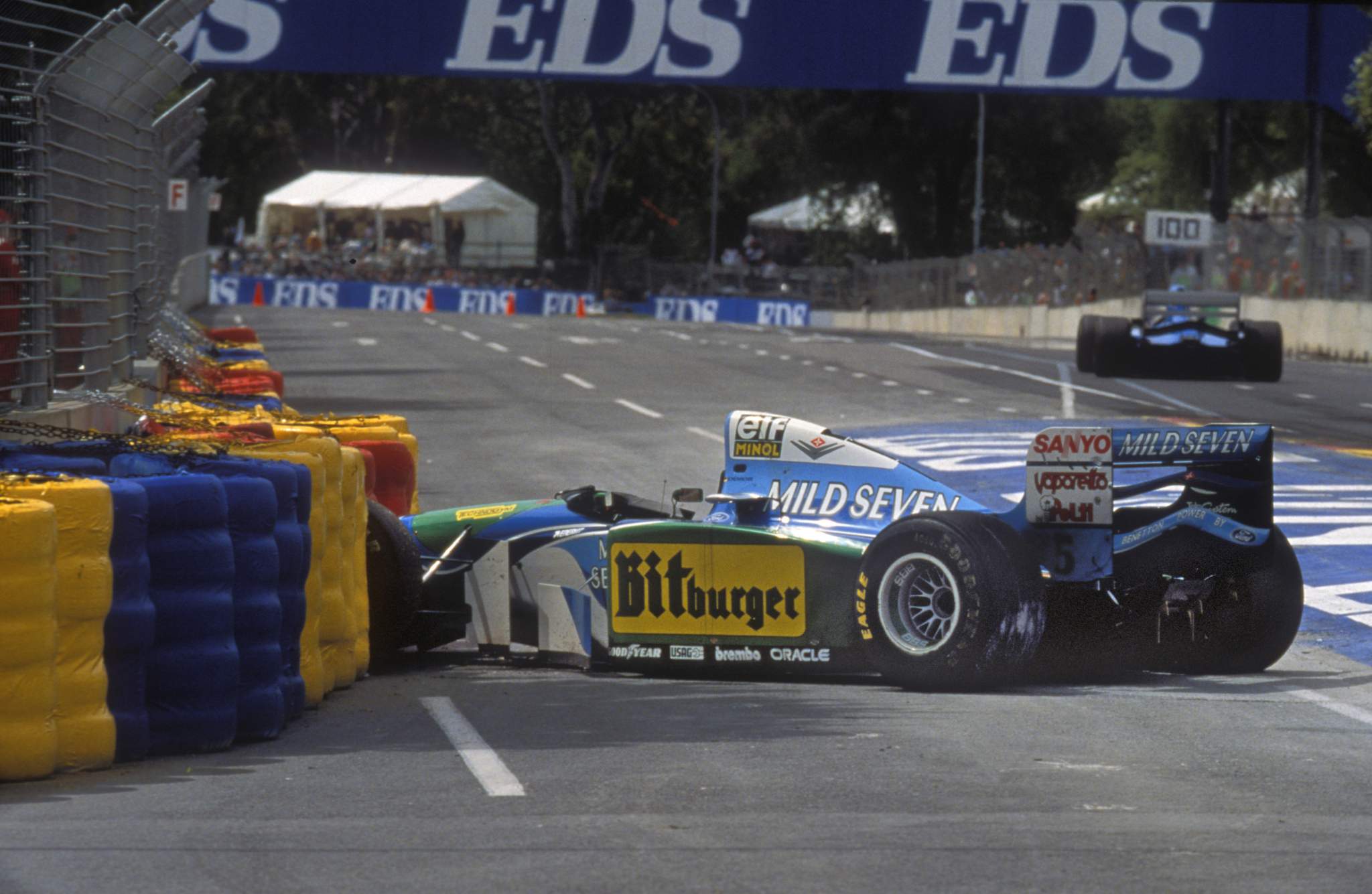 Michael Schumacher Benetton crash Adelaide 1994