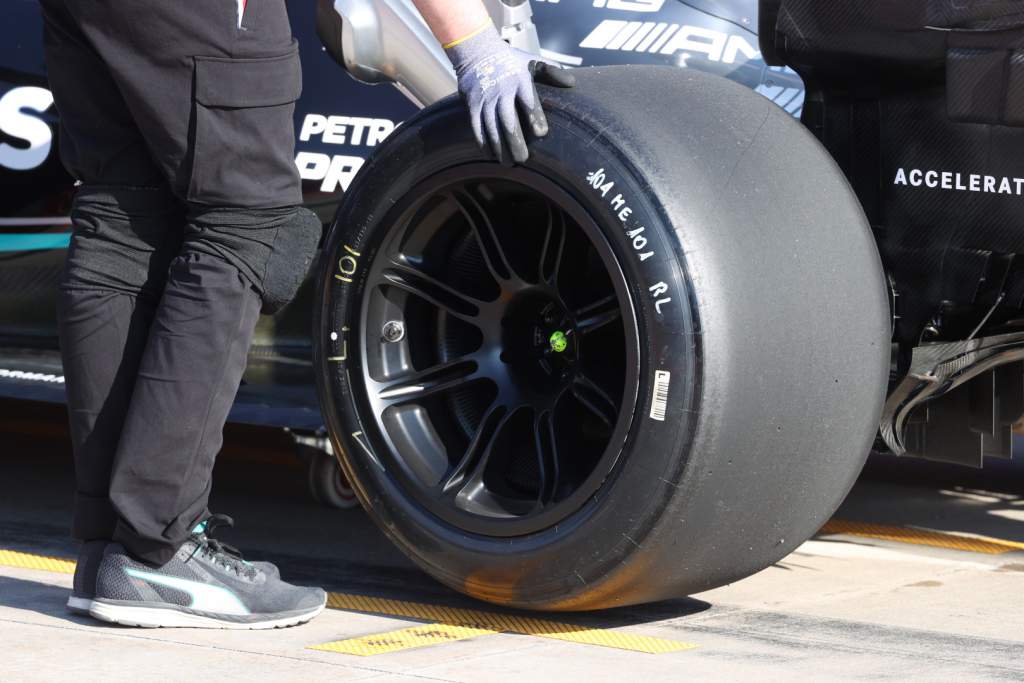 Pirelli F1 tyre test Mercedes