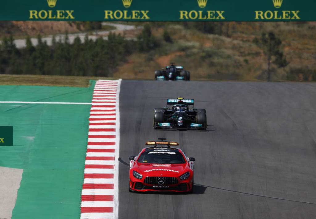 F1 safety car Valtteri Bottas Lewis Hamilton Mercedes Portuguese GP