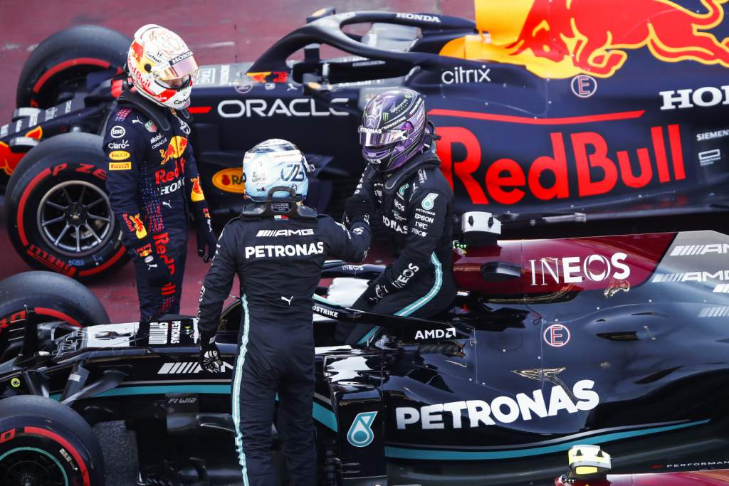 Spanish GP F1 Verstappen Hamilton Red Bull Mercedes Bottas