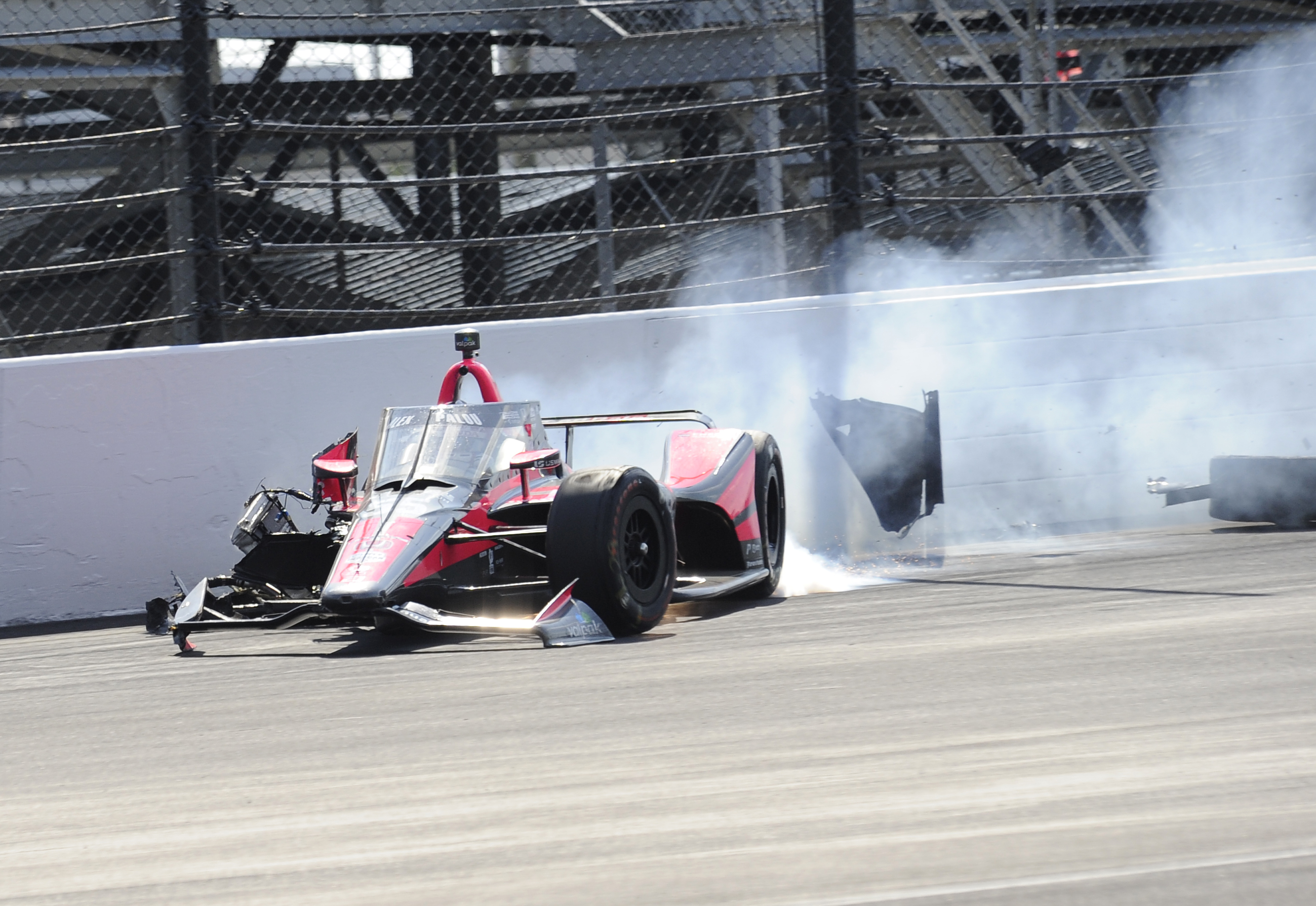 Alex Palou Indy 500 crash 2020