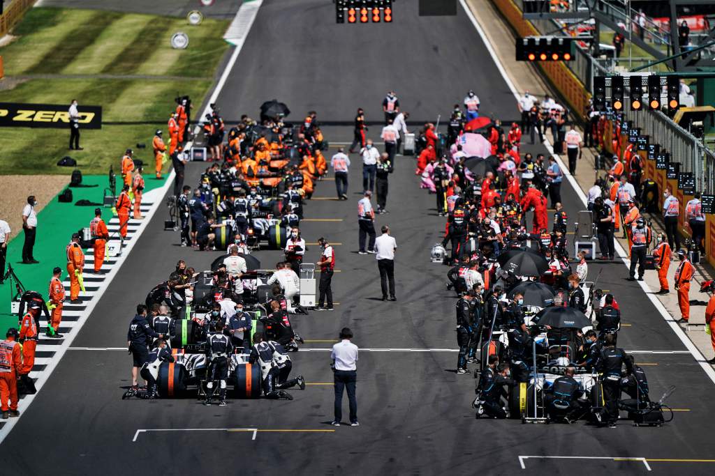 British GP F1 start grid