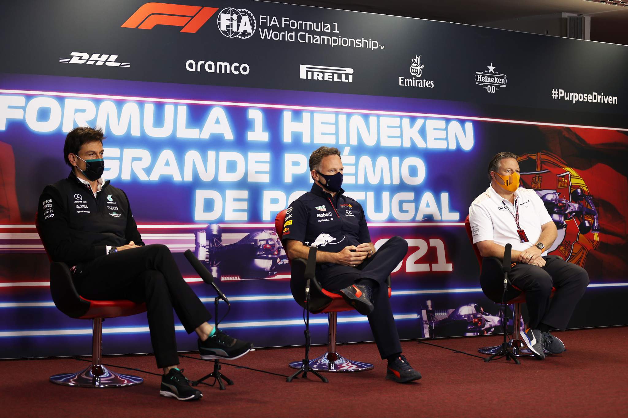 Toto Wolff Mercedes Christian Horner Red Bull Zak Brown McLaren F1 2021 press conference