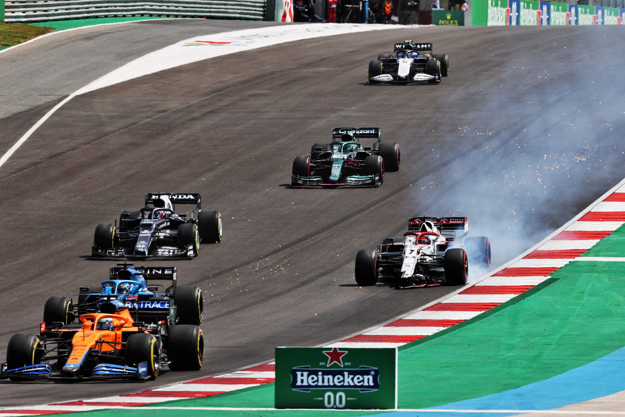 Kimi Raikkonen Portugal F1 crash 2021