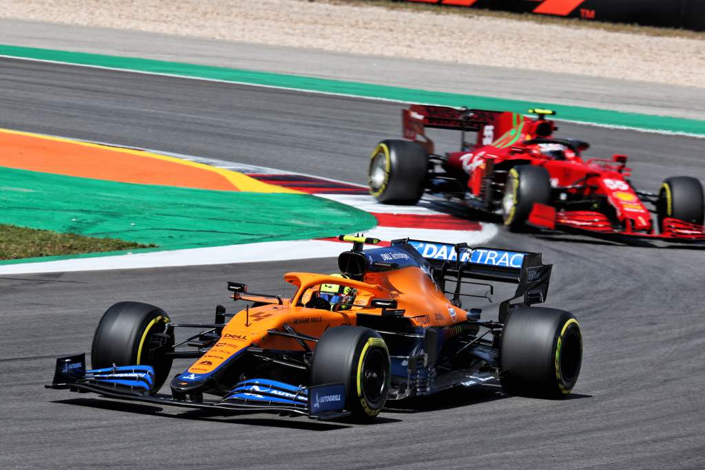 McLaren Ferrari Lando Norris Charles Leclerc F1 Portuguese GP