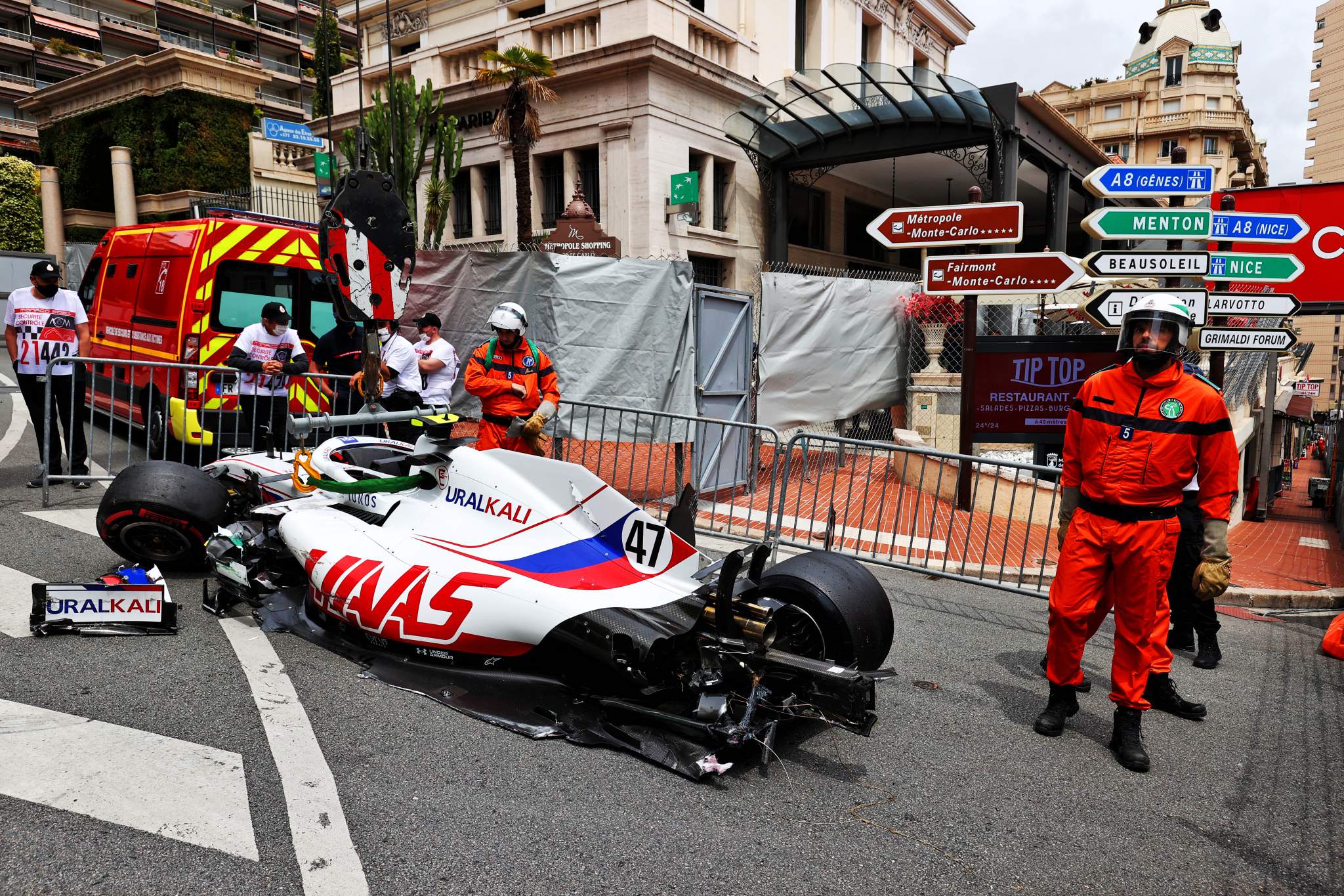 Mick Schumacher Haas Monaco Grand Prix practice crash 2021