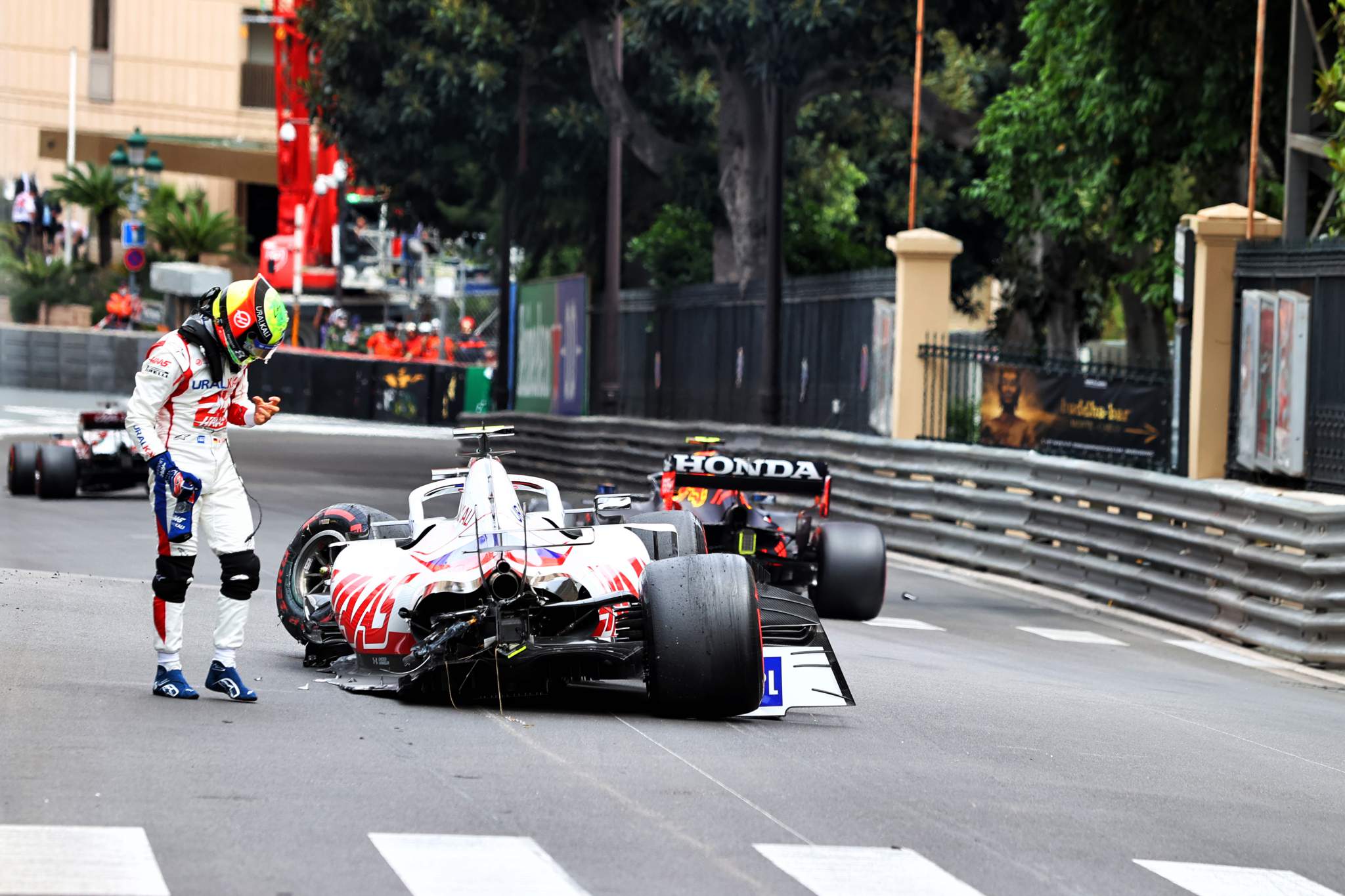 Mick Schumacher Haas Monaco Grand Prix practice crash 2021