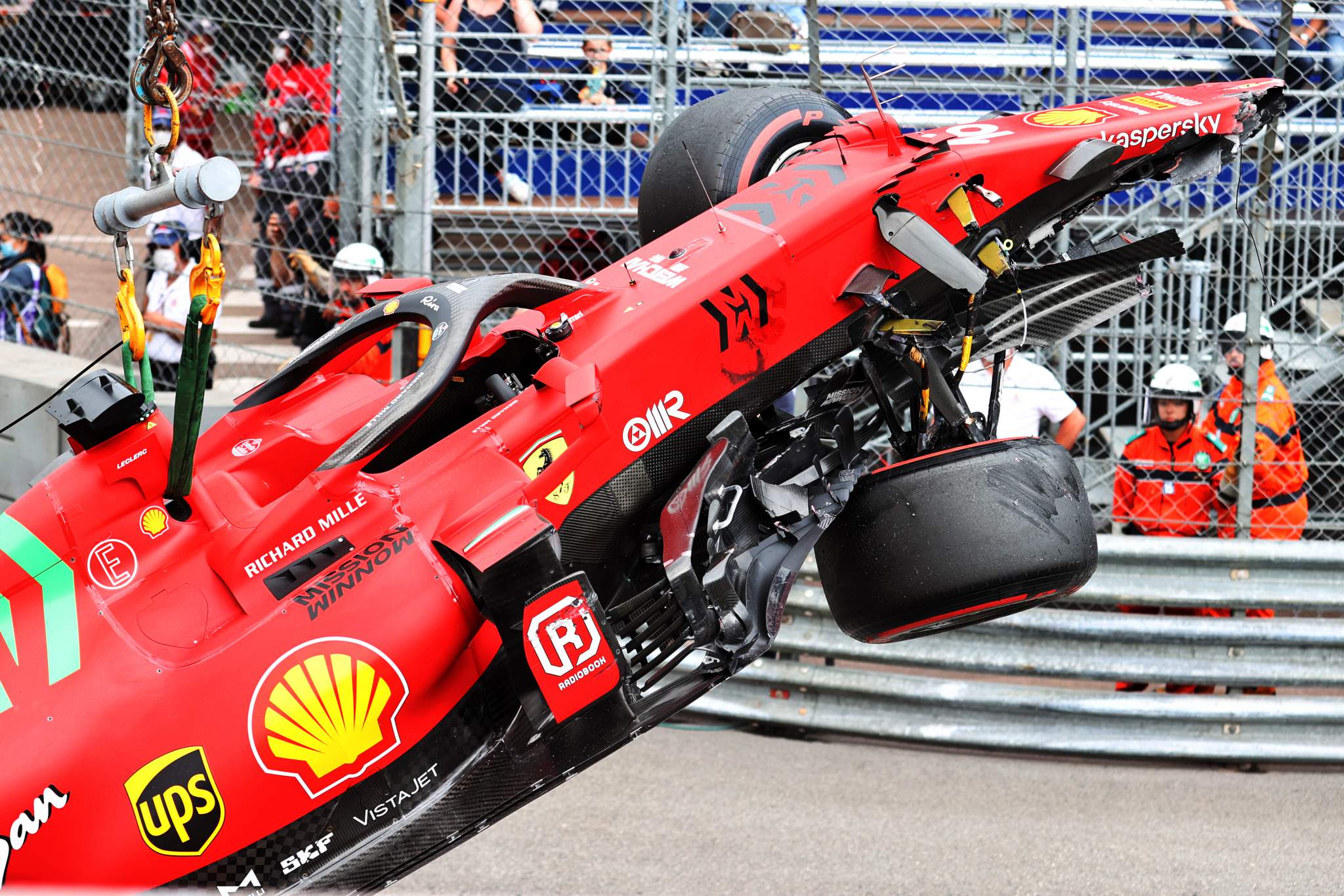 Charles Leclerc Ferrari Monaco Grand Prix qualifying crash 2021