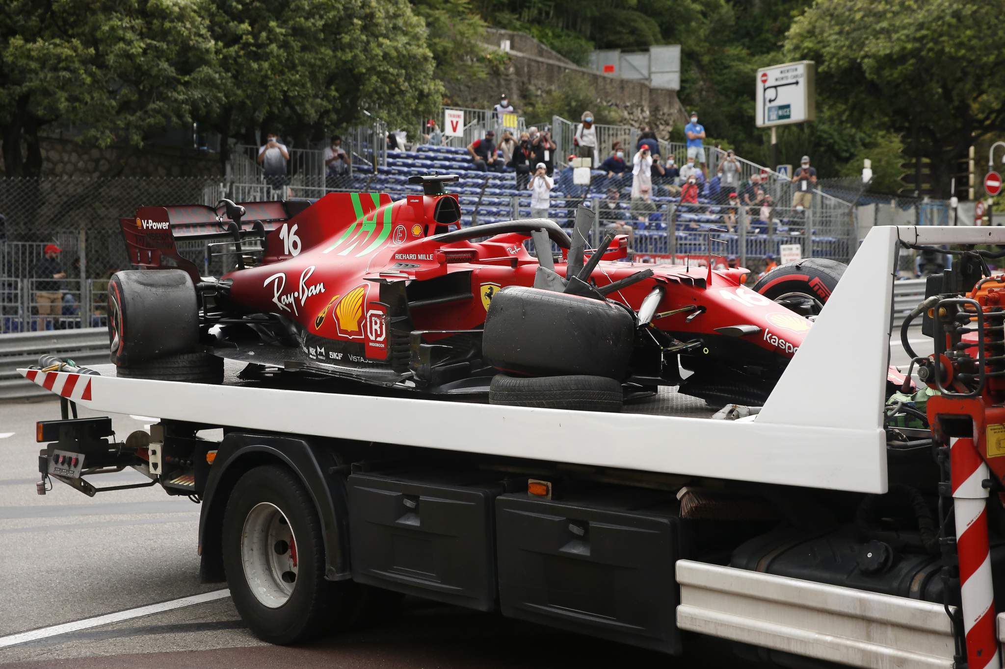 Charles Leclerc Ferrari Monaco Grand Prix qualifying crash 2021