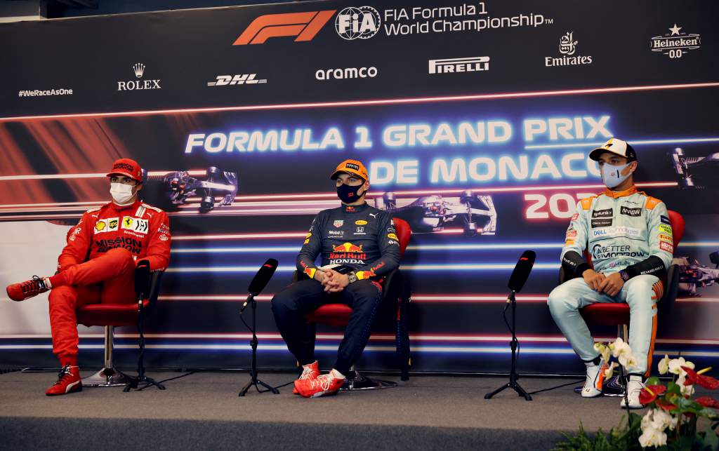 Carlos Sainz Max Verstappen Lando Norris Monaco GP F1 2021