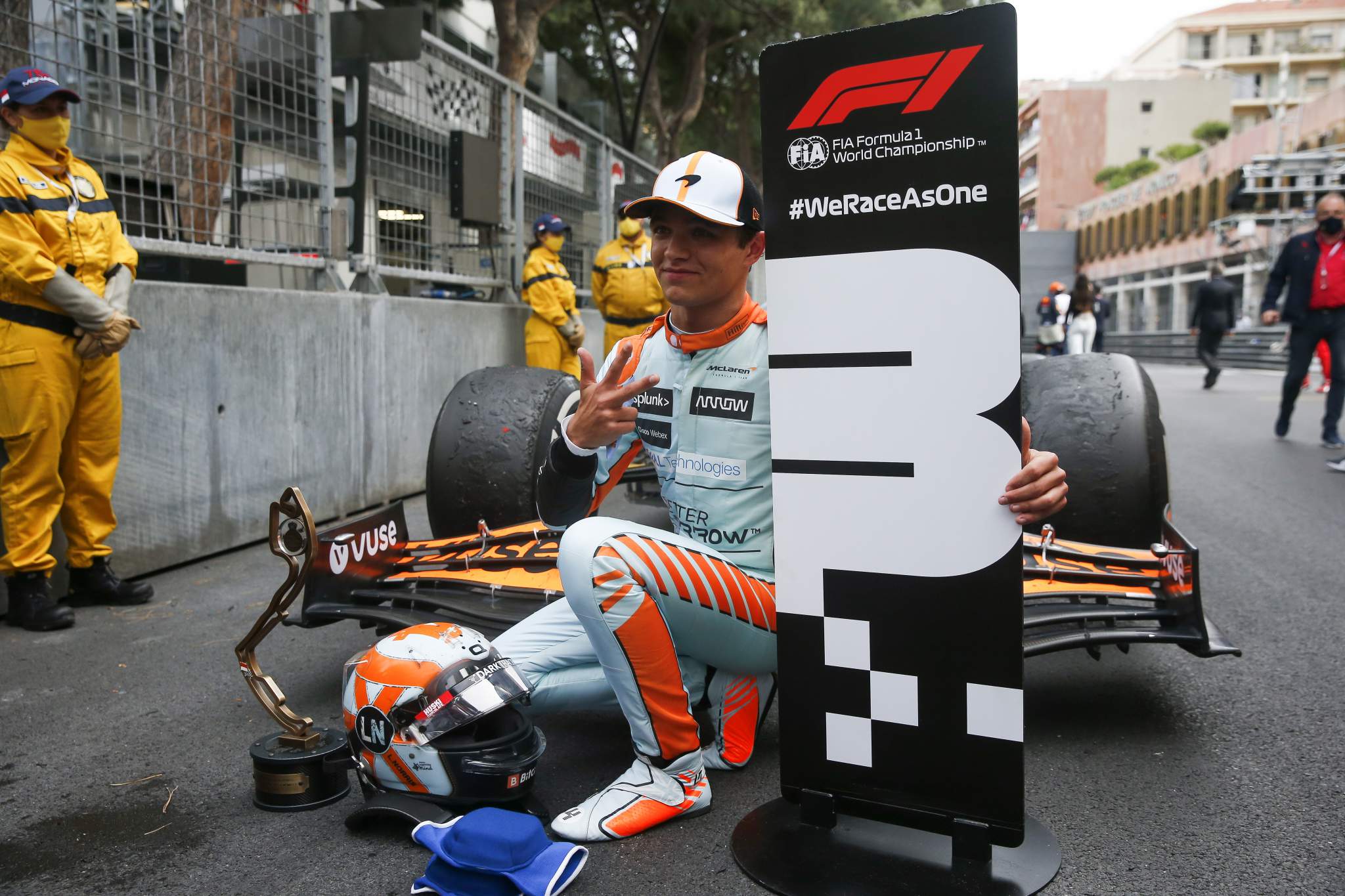 Lando Norris Monaco podium 2021