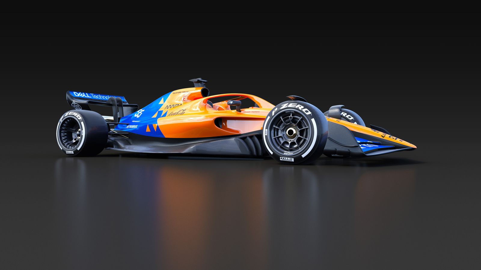 McLaren 2022 F1 rules mock-up