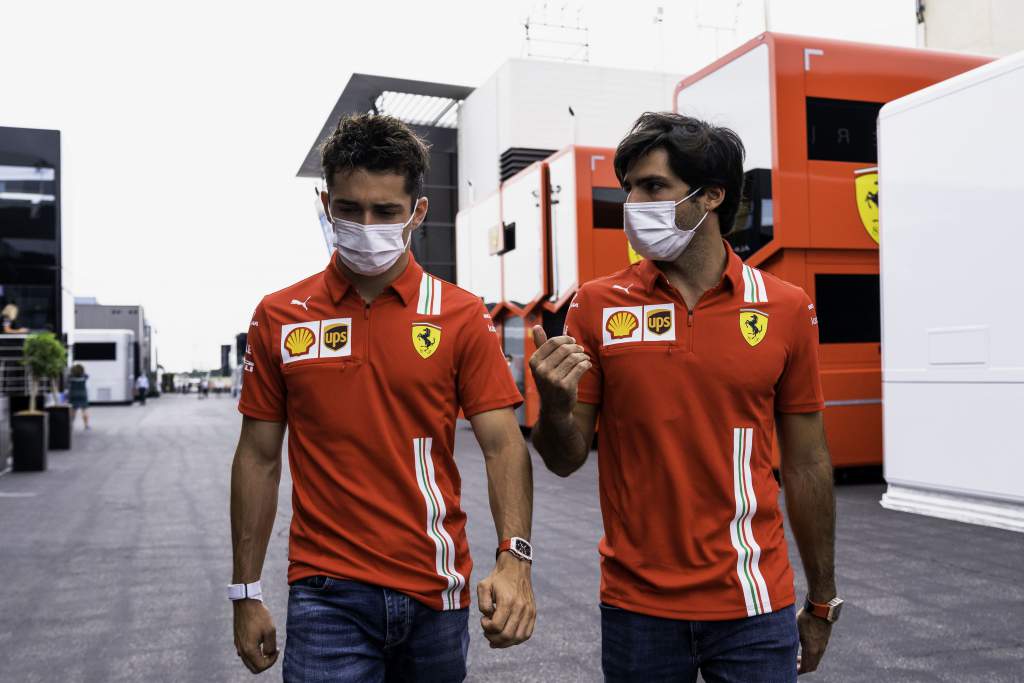 Carlos Sainz Charles Leclerc Ferrari F1