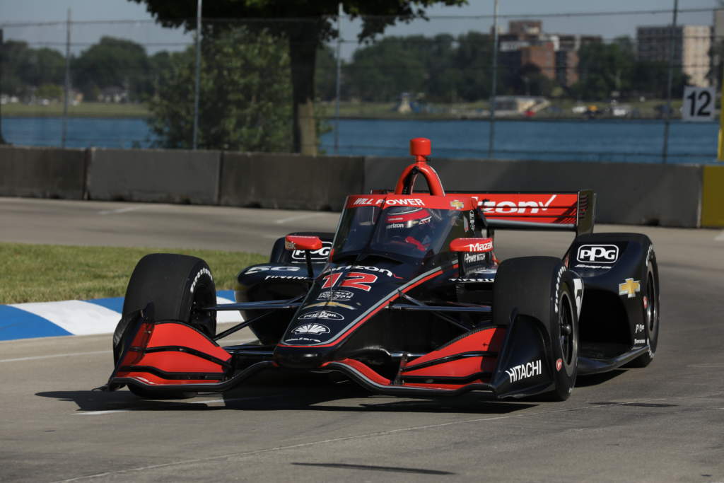 What happened in Detroit IndyCar practice