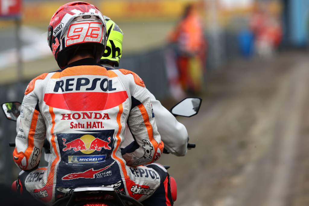 Marc Marquez Honda MotoGP after crash