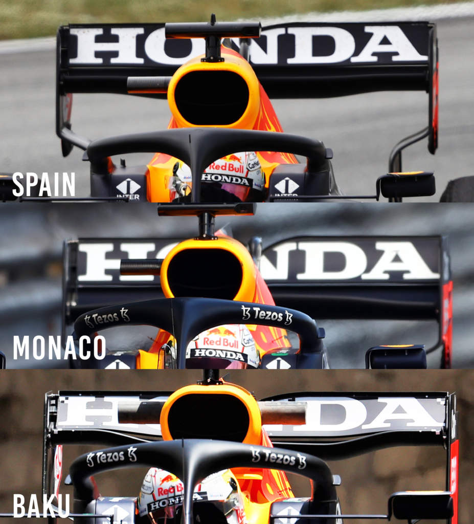 Red Bull rear wings comparison