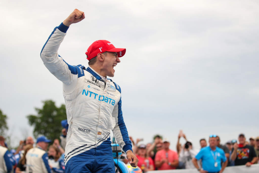 Palou handed IndyCar win by cruel late blow for Newgarden