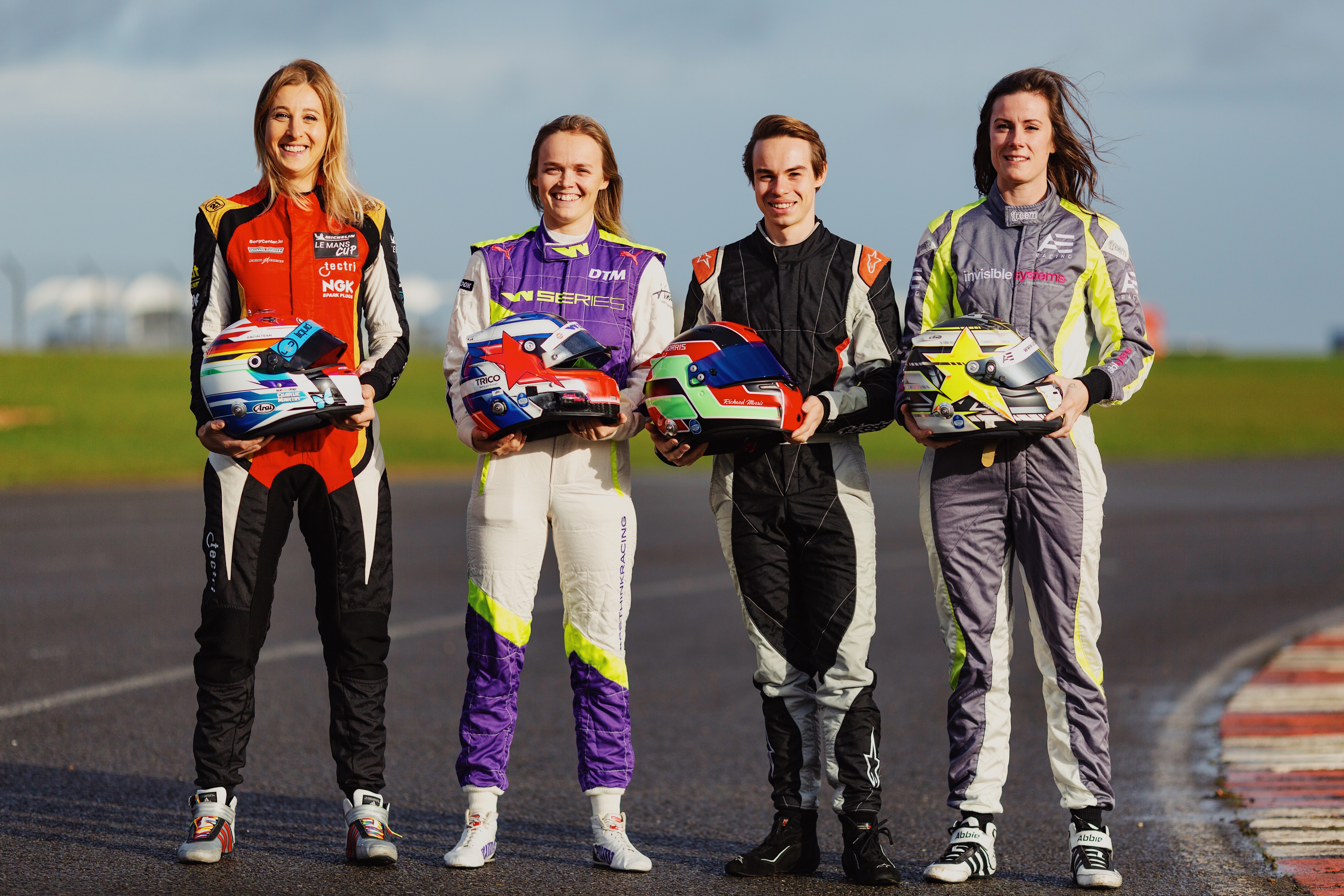 Charlie Martin Sarah Moore Richard Morris Abbie Eaton Racing Pride