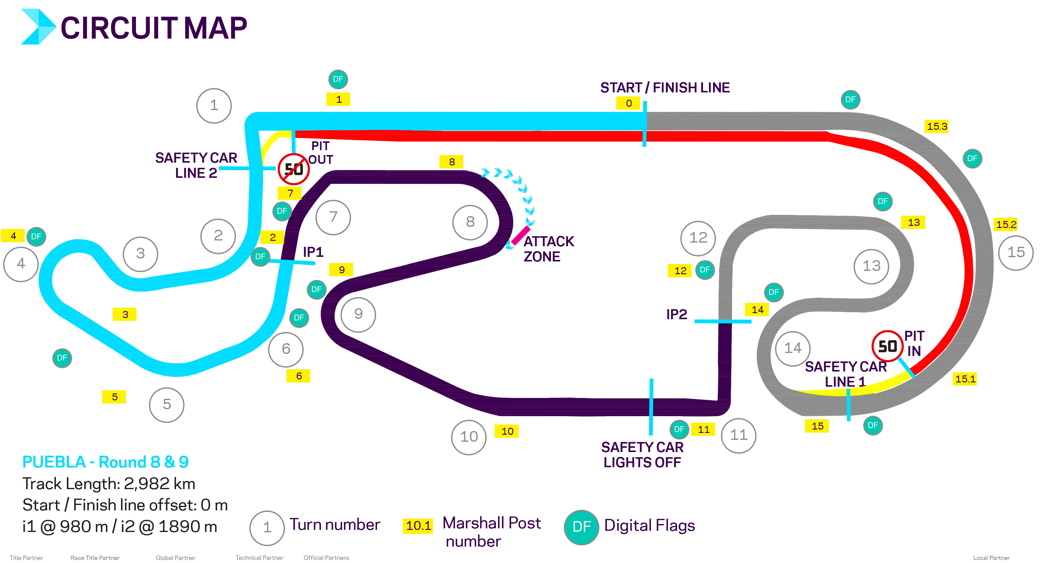 Puebla Formula E circuit map