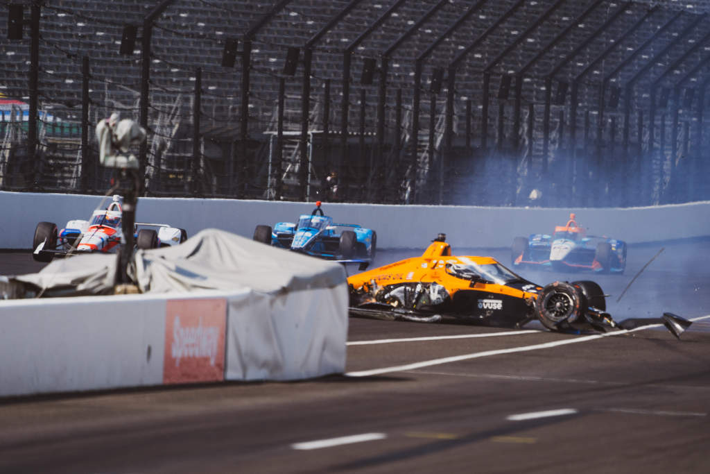 Oliver Askew crash Indianapolis 500 2020