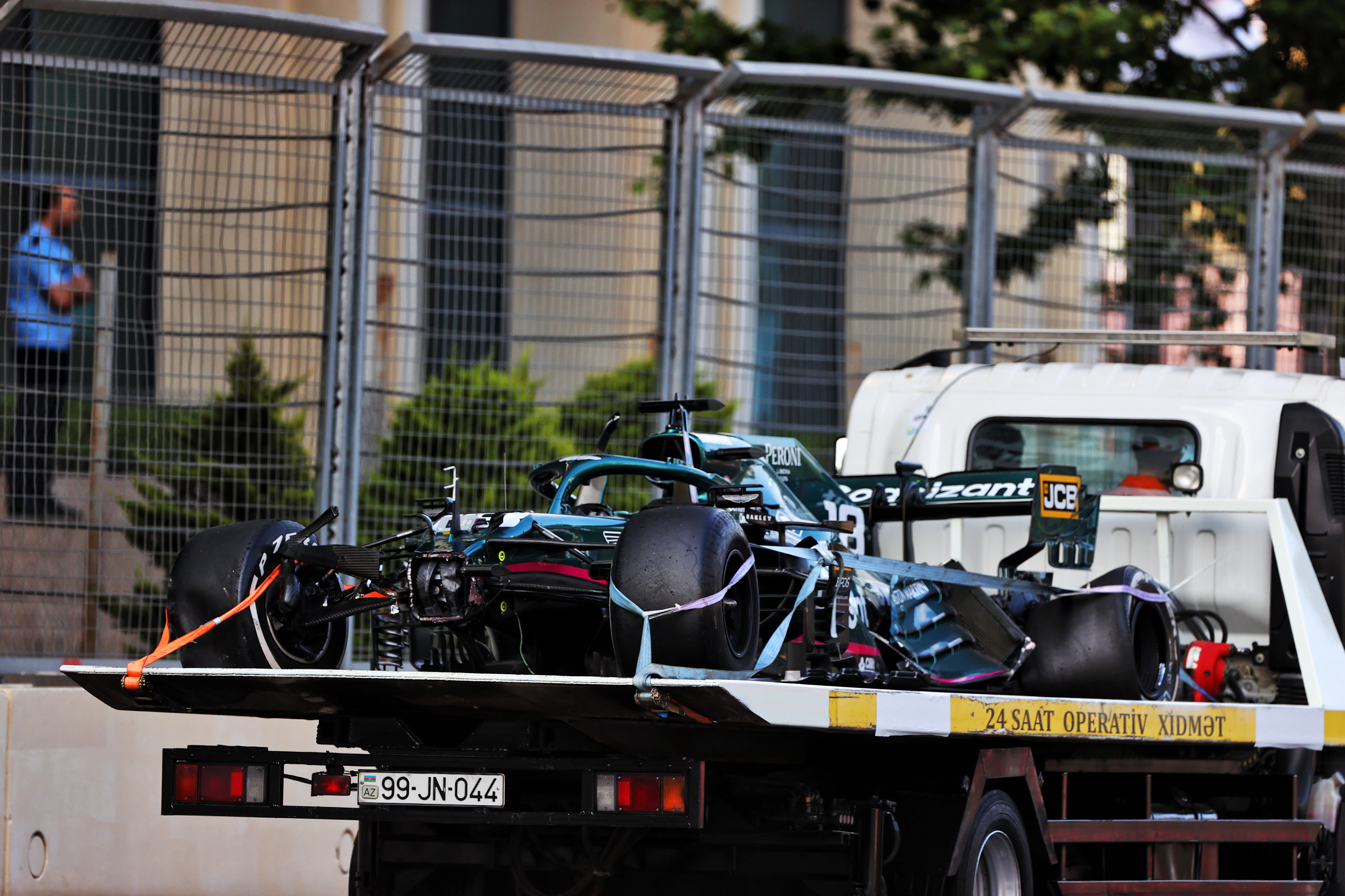 Lance Stroll Aston Martin crash Baku 2021