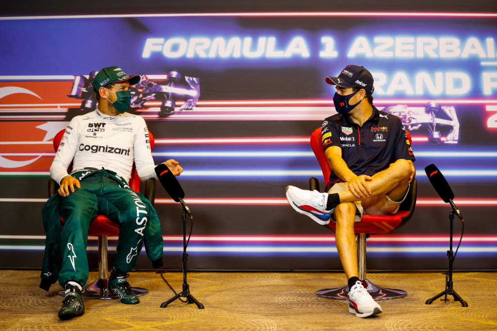 Sebastian Vettel Sergio Perez Baku F1