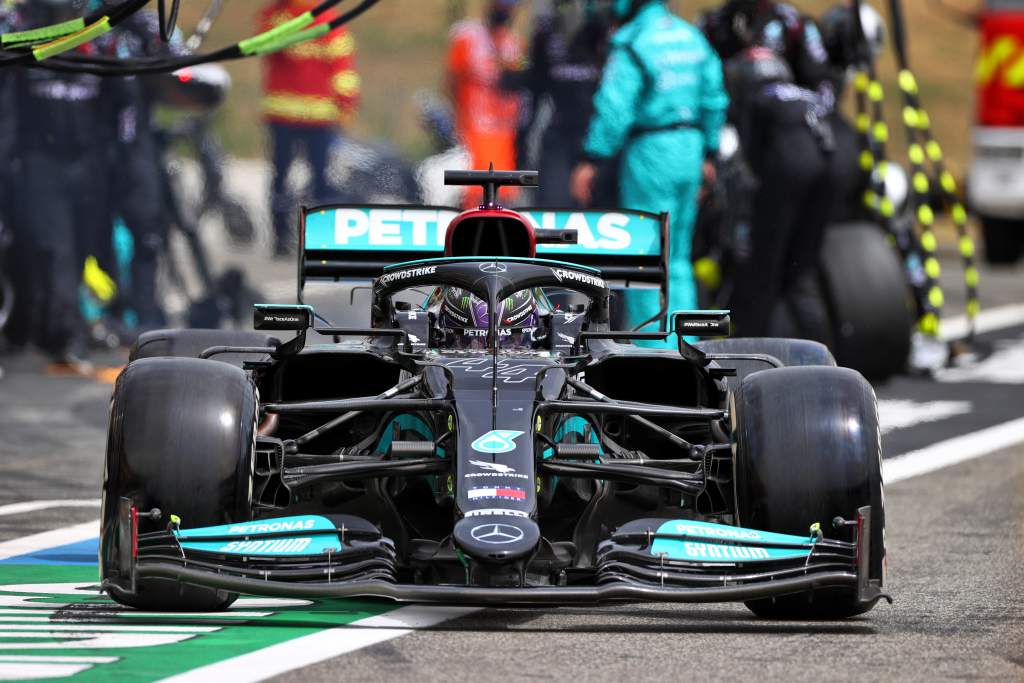 Lewis Hamilton pitstop Mercedes F1 French GP