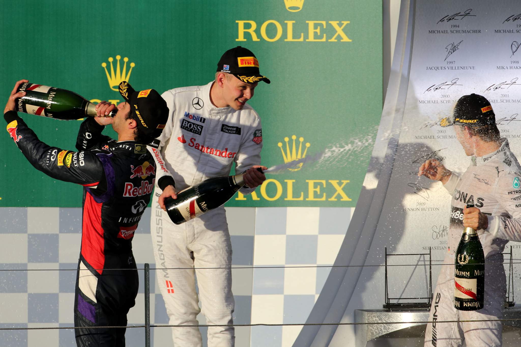 Kevin Magnussen Australian Grand Prix podium 2014