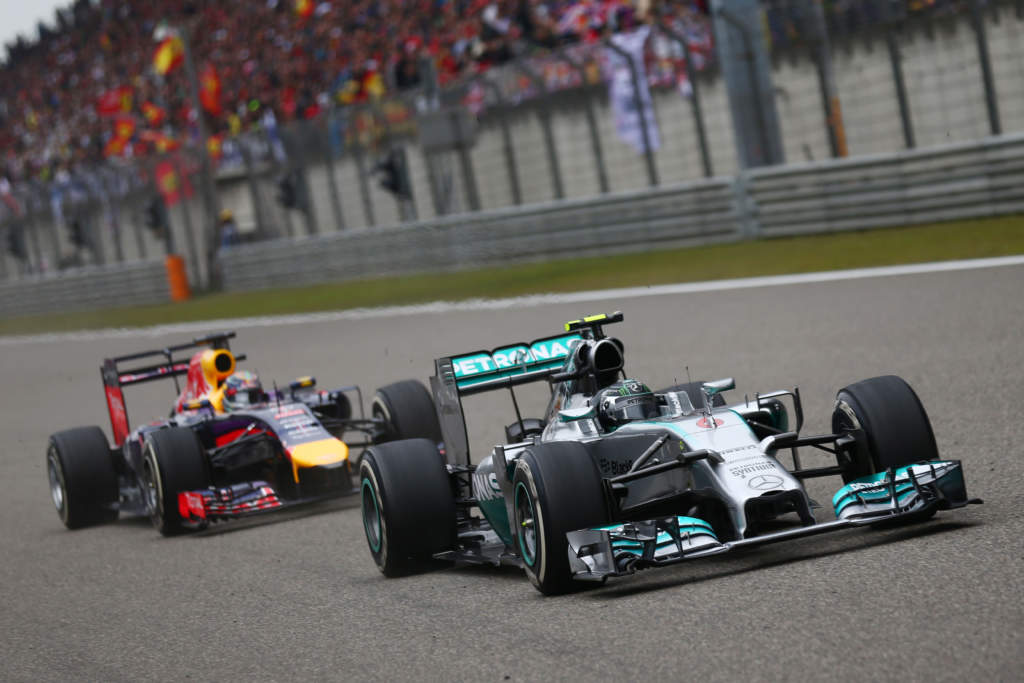 Nico Rosberg Mercedes Sebastian Vettel Red Bull 2014