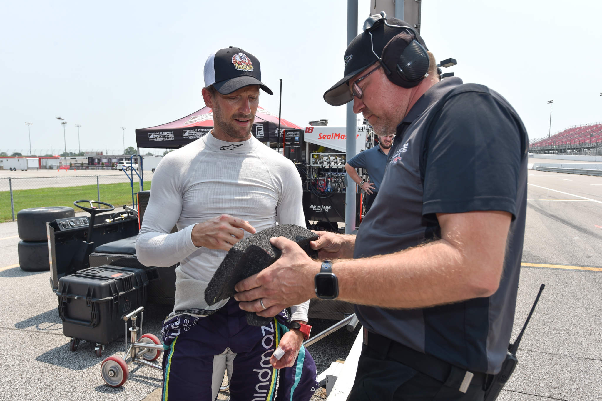 Grosjean first oval test Gateway