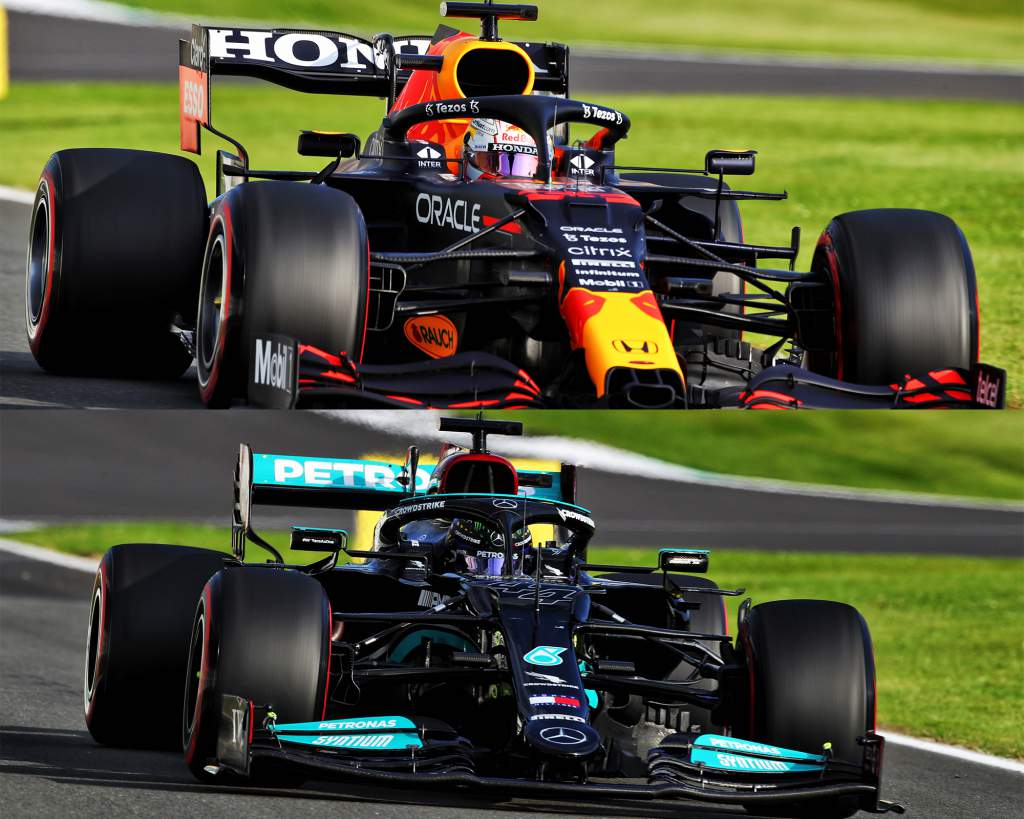 Red Bull Mercedes wing comparison