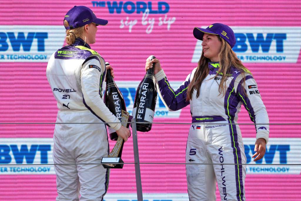 Alice Powell Fabienne Wohlwend W Series podium 2021