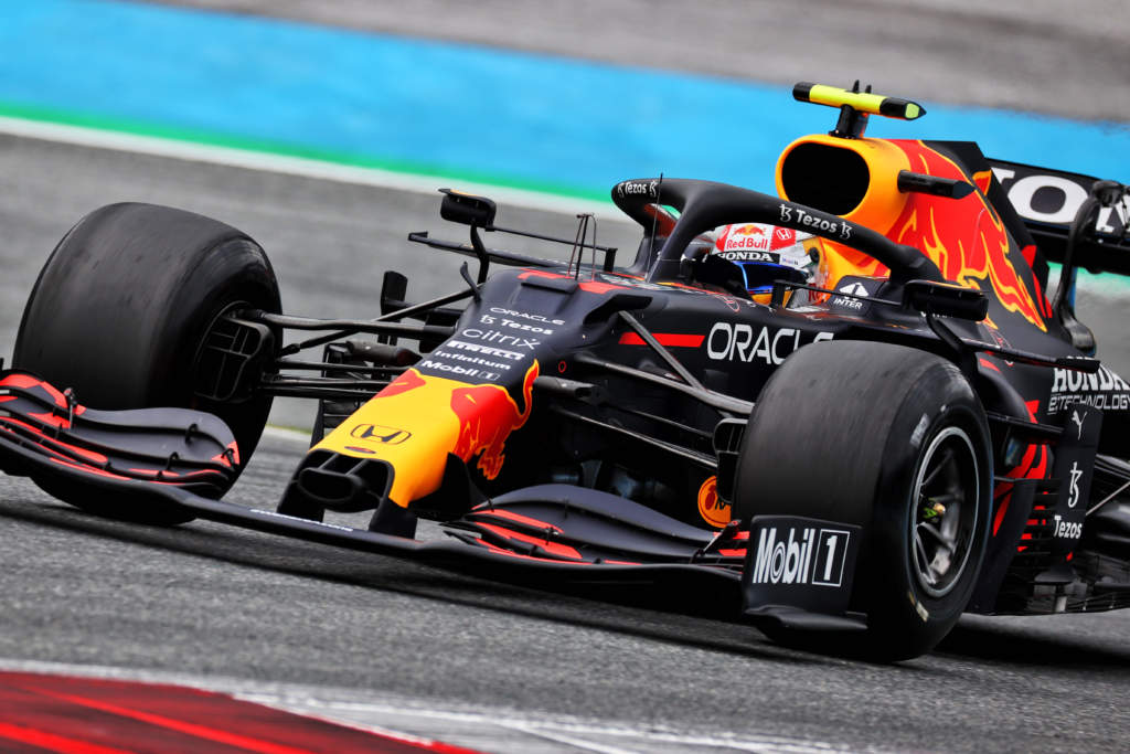 Sergio Perez Red Bull Austrian Grand Prix practice prototype tyres