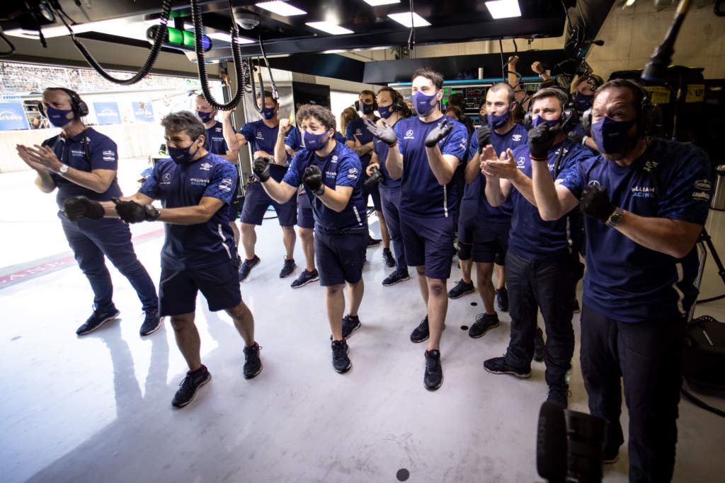 Williams team celebrates