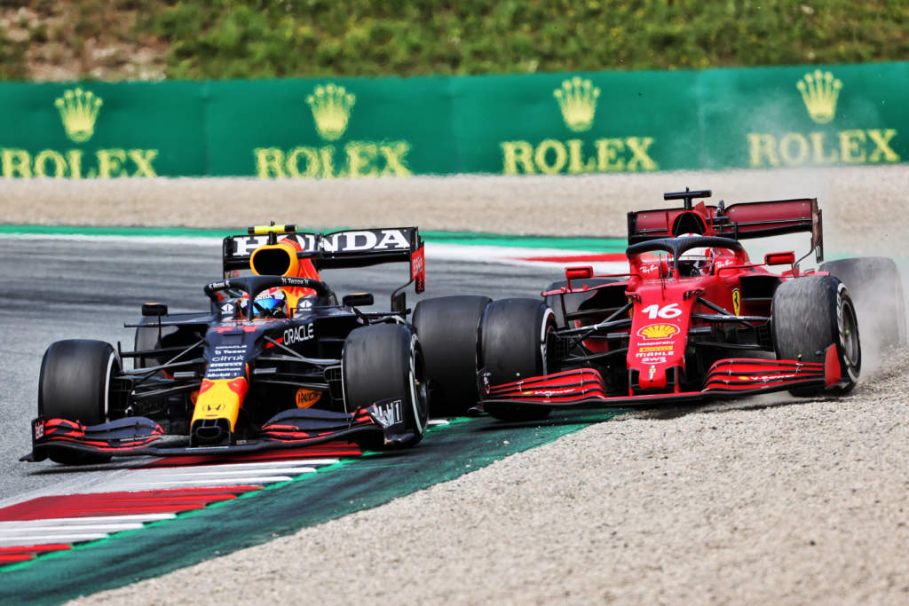 Sergio Perez Charles Leclerc Austrian Grand Prix 2021