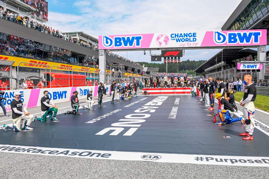 Austrian Grand Prix F1 drivers equality gesture