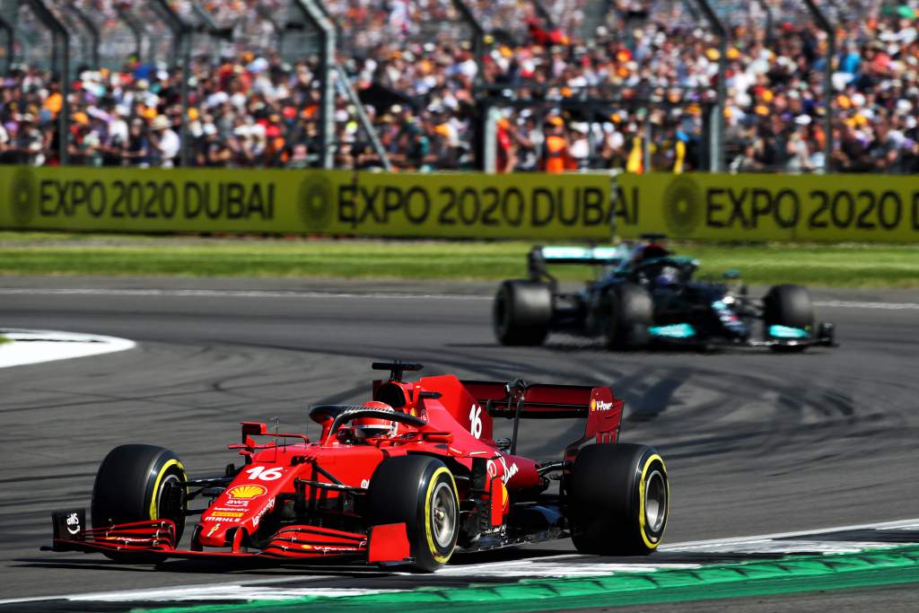 Charles Leclerc Ferrari Lewis Hamilton Mercedes British Grand Prix 2021 Silverstone