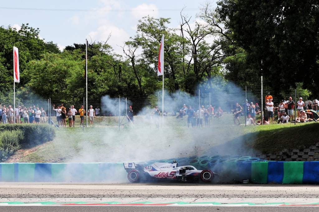 Mick Schumacher Haas F1 crash Hungarian GP
