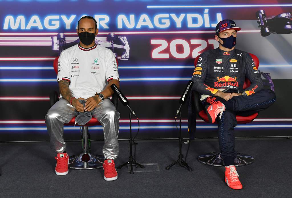 Lewis Hamilton Max Verstappen Hungarian GP F1