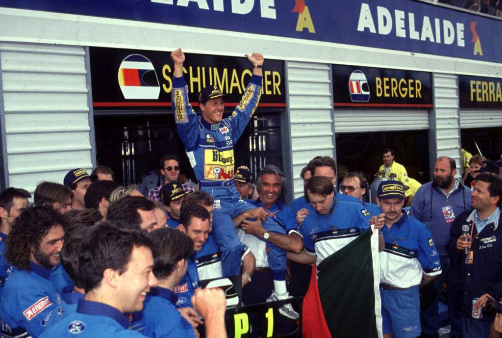 Michael Schumacher wins 1994 F1 title Adelaide