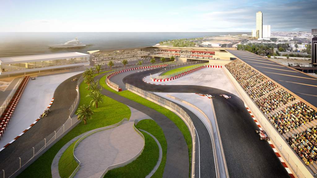F1 Saudi Arabia Jeddah circuit render