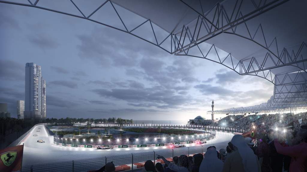 F1 Saudi Arabia Jeddah circuit render