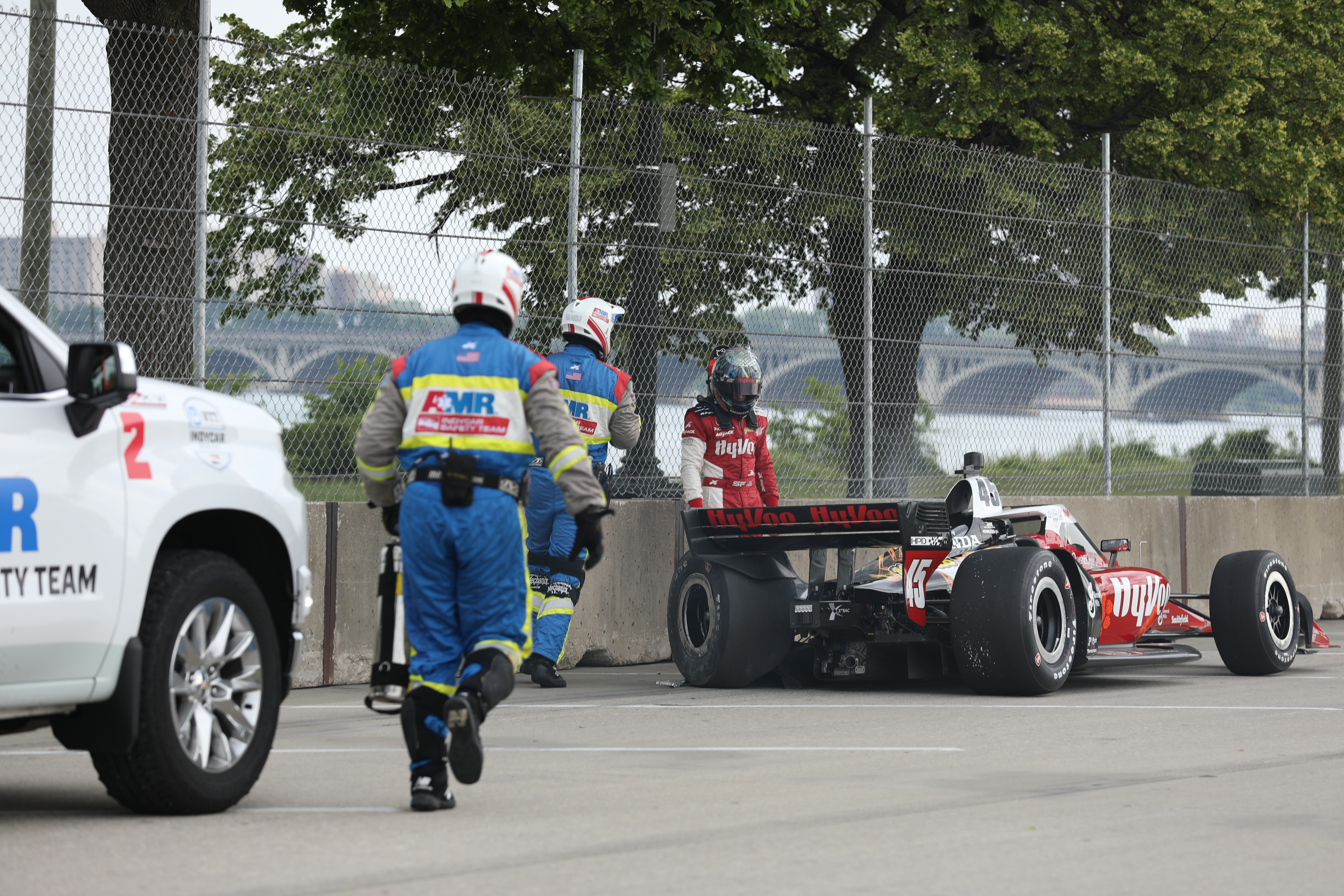 Santino Ferrucci Detroit IndyCar crash 2021