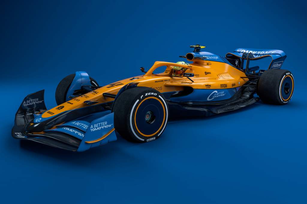 McLaren 2022 F1 car mock-up