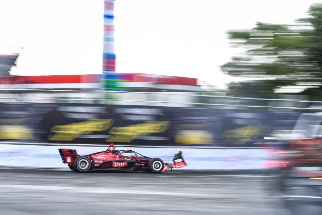 Marcus Ericsson wing damage Nashville IndyCar 2021