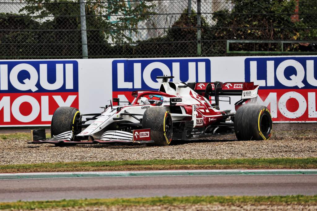 Kimi Raikkonen spin Imola 2021