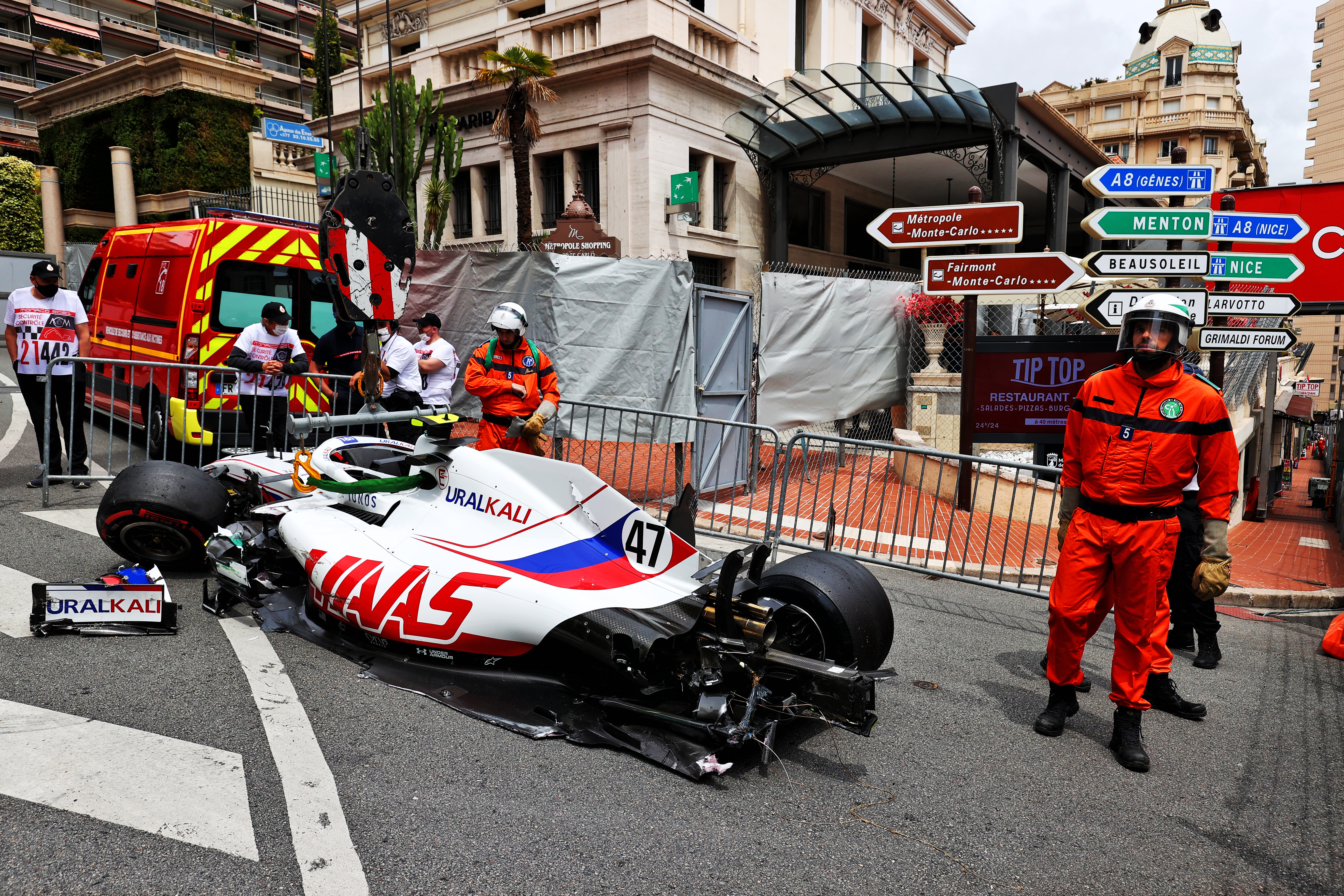 Mick Schumacher Haas crash Monaco 2021