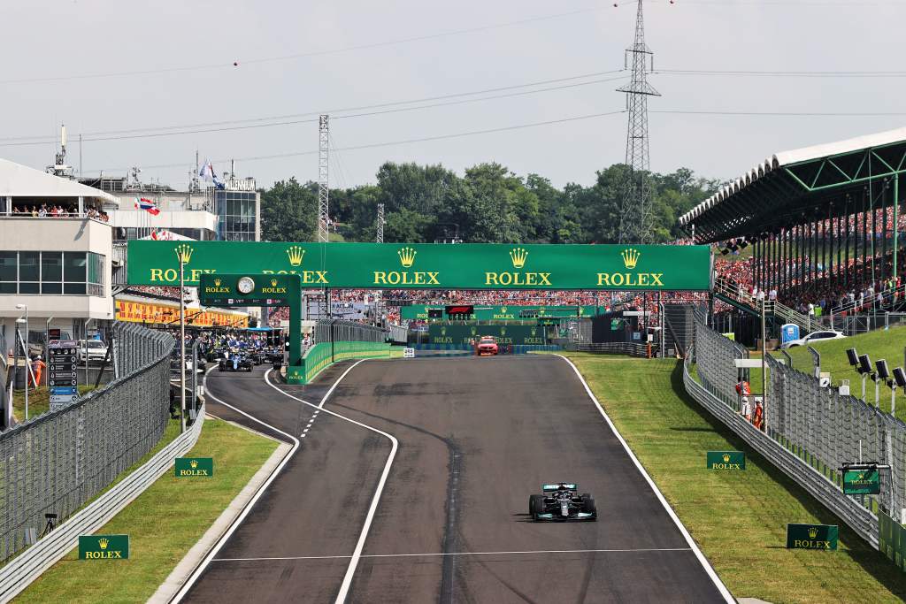 Lewis Hamilton Hungarian GP restart F1