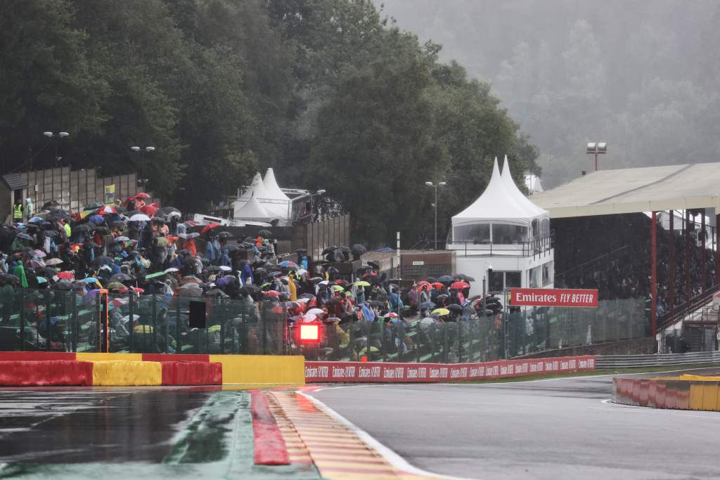 Belgian GP F1 2021 red flag empty track