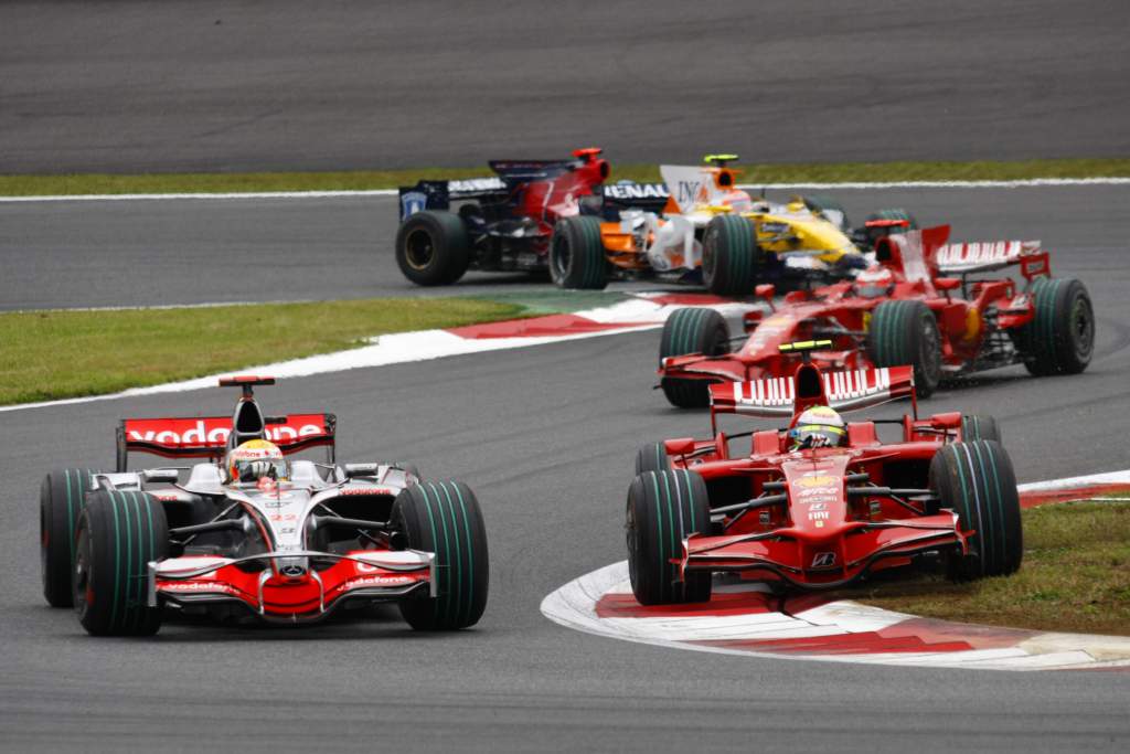 Lewis Hamilton McLaren Felipe Massa Ferrari Fuji 2008